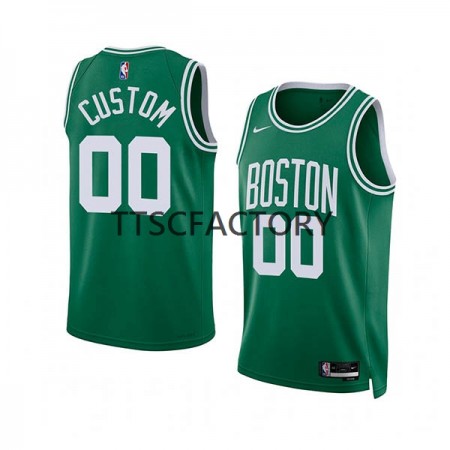 Maglia NBA Boston Celtics Personalizzate Nike 2022-23 Icon Edition Green Swingman - Uomo